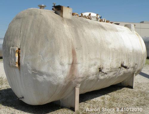 Used Clawson Pressure Tank, 6,708 Gallon, Carbon Steel, Horizontal. 95-1/2" Diameter x 192" straight side, dished heads. Internal rated 20 psi at -20 to 100 degrees F. Openings top 30" man way with c...