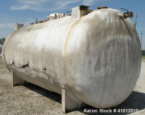 Used Clawson Pressure Tank, 6,708 Gallon, Carbon Steel, Horizontal. 95-1/2" Diameter x 192" straight side, dished heads. Internal rated 20 psi at -20 to 100 degrees F. Openings top 30" man way with c...
