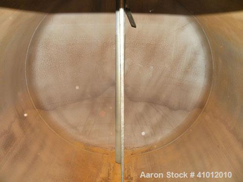 Used Clawson Pressure Tank, 6,708 Gallon, Carbon Steel, Horizontal. 95-1/2" Diameter x 192" straight side, dished heads. Internal rated 20 psi at -20 to 100 degrees F. Openings top 30" man way with c...