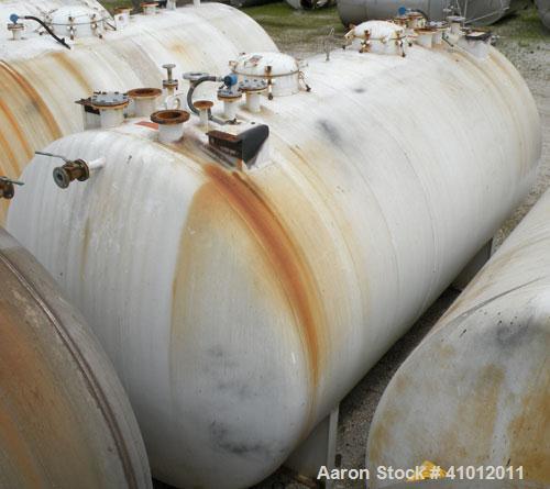 Used Clawson Tank Company 2 Compartment Pressure Tank, 12,336 gallons, 6,168 gallons per compartment, carbon steel, horizontal. Each compartment 125-1/2" diameter x 111" straight side, dished heads. ...