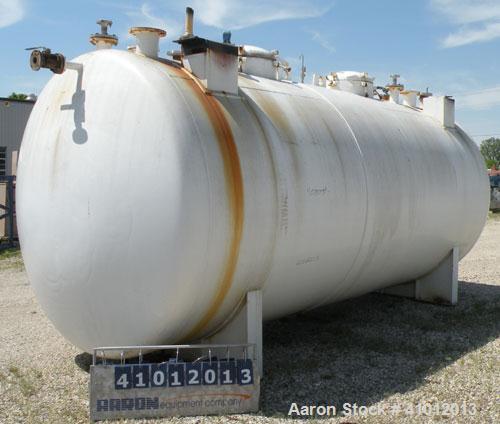 Used Clawson Tank Company 2 Compartment Pressure Tank, 6,160 gallons, 3,080 gallons per compartment, carbon steel, horizontal. Each compartment 95-1/2" diameter x 96" straight side, dished heads. Int...