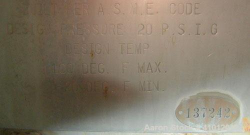Used Clawson Tank Company 2 Compartment Pressure Tank, 6,160 gallons, 3,080 gallons per compartment, carbon steel, horizontal. Each compartment 95-1/2" diameter x 96" straight side, dished heads. Int...