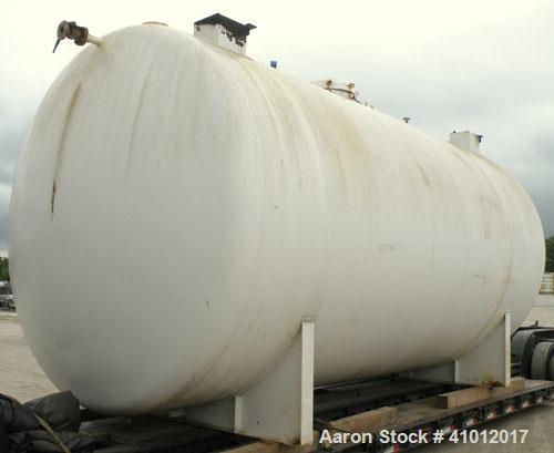 Used Clawson Pressure Tank, 13,504 gallons, SA-516-070 carbon steel, horizontal. 125-1/2" diameter x 222" straight side, dished heads. Internal rated 20 psi at 100 deg F, and -20 deg F at 20 psi. Ope...