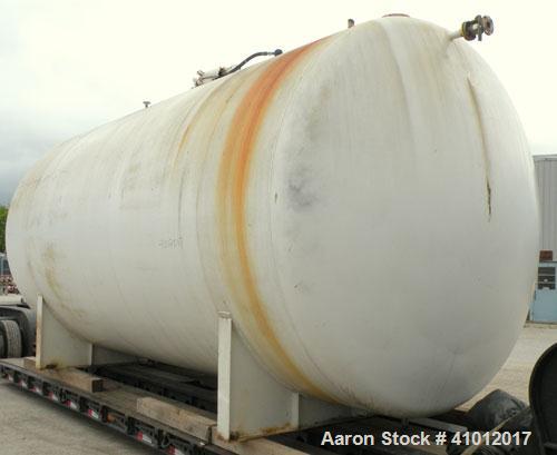 Used Clawson Pressure Tank, 13,504 gallons, SA-516-070 carbon steel, horizontal. 125-1/2" diameter x 222" straight side, dished heads. Internal rated 20 psi at 100 deg F, and -20 deg F at 20 psi. Ope...