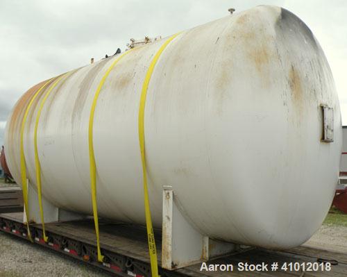 Used Clawson Pressure Tank, 13,504 gallons, SA-516-070 carbon steel, horizontal. 125-1/2" diameter x 222" straight side, dished heads. Internal rated 20 psi at 100 deg F, and -20 deg F at 20 psi. Ope...