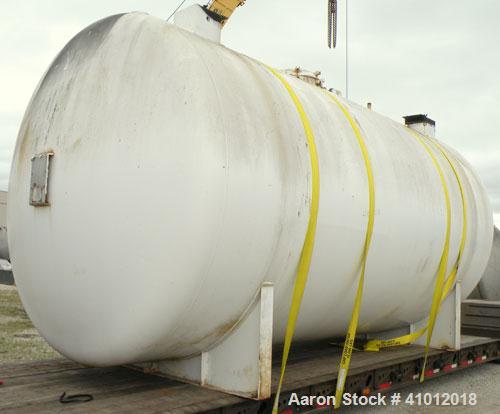 Used Clawson Pressure Tank, 13,504 gallons, SA-516-070 carbon steel, horizontal. 125-1/2" diameter x 222" straight side, dished heads. Internal rated 20 psi at 100 deg F, and -20 deg F at 20 psi. Ope...
