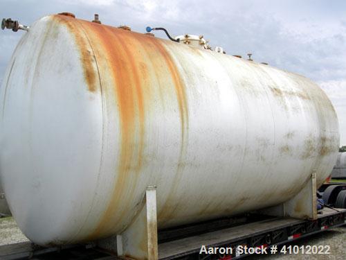 Used Clawson Pressure Tank, 13,504 gallons, SA-516-070 carbon steel, horizontal. 125-1/2" diameter x 222" straight side, dished heads. Internal rated 20 psi at 100 deg F, and -20 deg F at 20 psi. Ope...