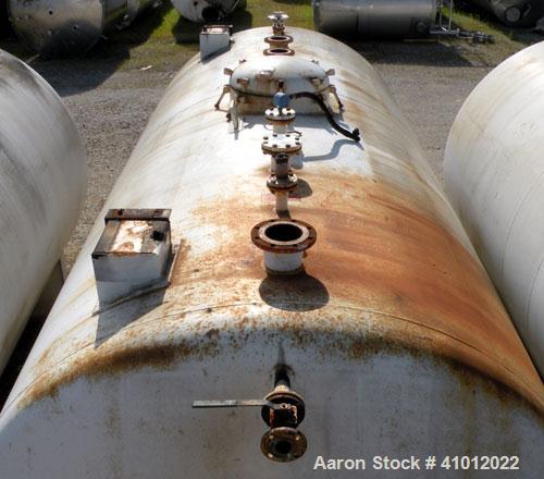 Used Clawson Pressure Tank, 13,504 gallons, SA-516-070 carbon steel, horizontal. 125-1/2" diameter x 222" straight side, dished heads. Internal rated 20 psi at 100 deg F, and -20 deg F at 20 psi. Ope...