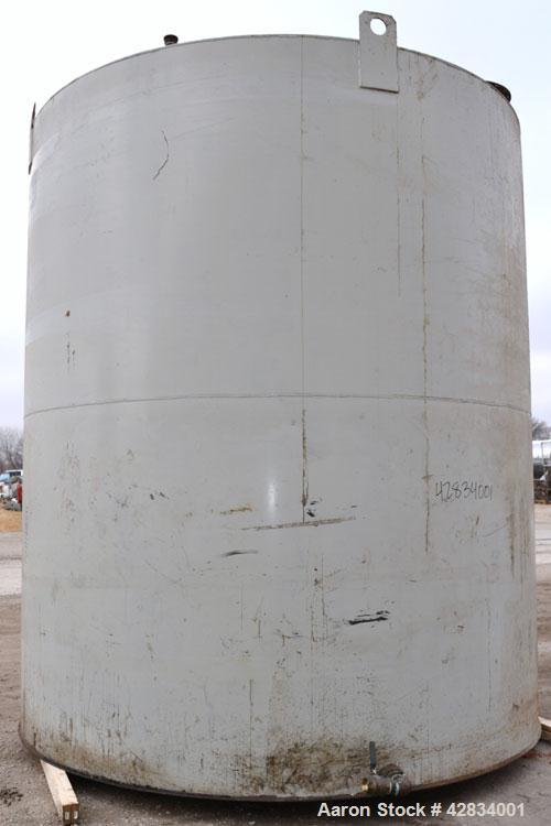 Used Clawson Tank Company Aboveground Flammable Liquid Storage Tank, 7500 Gallon, Carbon Steel. 126’’ Diameter x 144’’ straight side, coned top, flat bottom. UL rated, UL# 892398. Openings top (2) 3-...