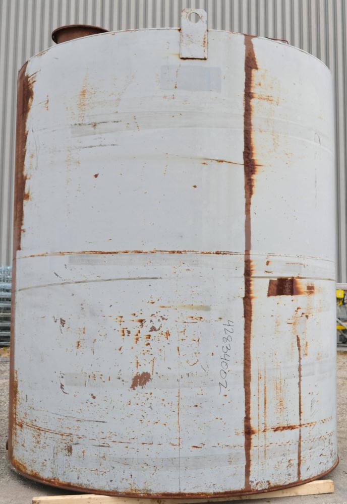 Used Clawson Tank Company Aboveground Flammable Liquid Storage Tank, 7500 Gallon, Carbon Steel. 126’’ Diameter x 144’’ straight side, coned top, flat bottom. UL rated, UL# 892396. Openings top (2) 3-...