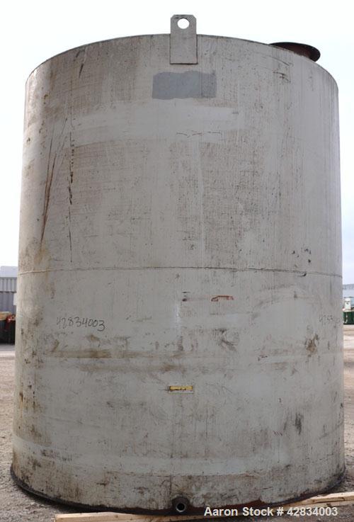 Used Clawson Tank Company Aboveground Flammable Liquid Storage Tank, 7500 Gallon, Carbon Steel. 126’’ Diameter x 144’’ straight side, coned top, flat bottom. UL rated, UL# 892397. Openings top (2) 3-...
