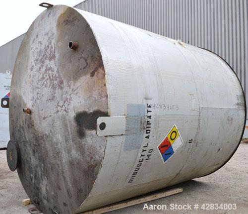 Used Clawson Tank Company Aboveground Flammable Liquid Storage Tank, 7500 Gallon, Carbon Steel. 126’’ Diameter x 144’’ straight side, coned top, flat bottom. UL rated, UL# 892397. Openings top (2) 3-...