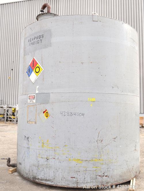 Used Clawson Tank Company Aboveground Flammable Liquid Storage Tank, 7000 Gallon, Carbon Steel. 126’’ Diameter x 132’’ straight side, coned top, flat bottom. UL rated, UL# 194519. Openings top (2) 3-...