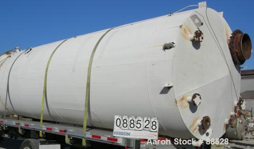 USED: Clawson tank, 9,000 gallon, carbon steel. Approximately 8' diameter x 24' straight side. Slight coned top, flat bottom. Internal rated atmos at 70 deg F. Openings: top 2", (2) 3", (3) 4", 20"; ...