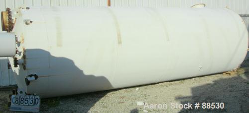USED: Clawson tank, 9,000 gallon, carbon steel. Approximately 8' diameter x 24' straight side. Slight coned top, flat bottom. Internal rated atmos at 70 deg F. Openings: top 2", (2) 3", (3) 4", 20"; ...