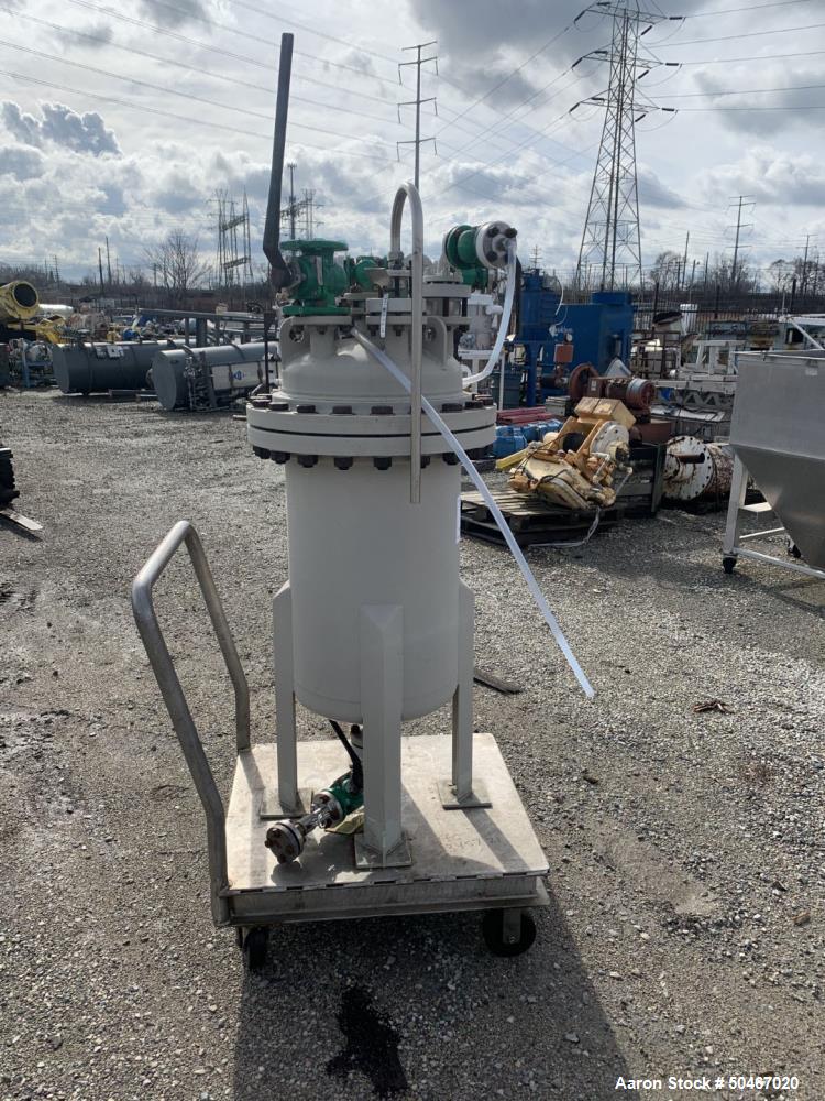 Used Edlon-PSI 50 Gallon Receiver Tank, Carbon Steel PFA Lined Construction.