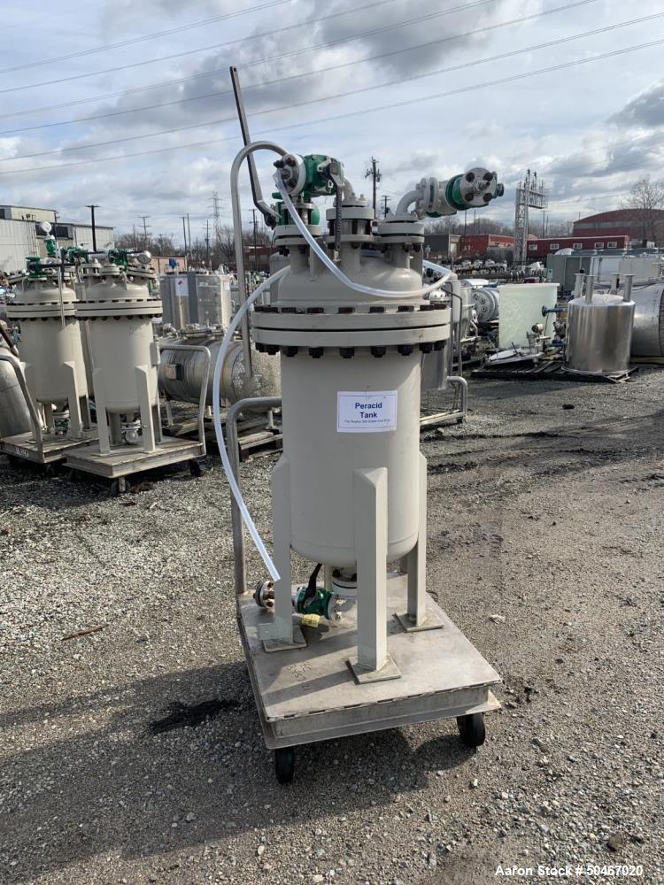 Used Edlon-PSI 50 Gallon Receiver Tank, Carbon Steel PFA Lined Construction.