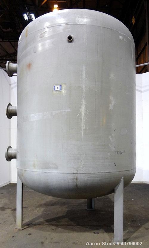 Used Fuller Company Pressure Tank, 3500 Gallon, Carbon Steel. Approximately 96” diameter x 96” straight side, elliptical top and bottom. Internal rated 150 psi at 500 degrees F. Openings: side (4) 8”...