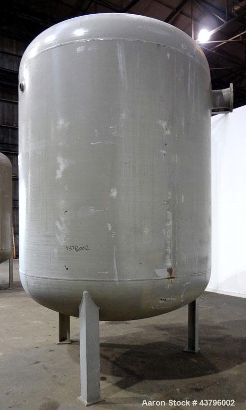 Used Fuller Company Pressure Tank, 3500 Gallon, Carbon Steel. Approximately 96” diameter x 96” straight side, elliptical top and bottom. Internal rated 150 psi at 500 degrees F. Openings: side (4) 8”...