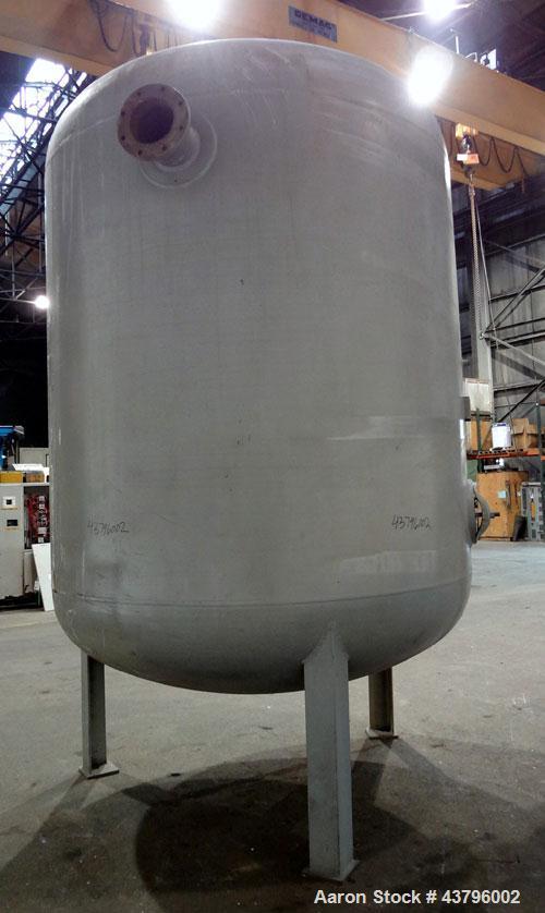 Used Fuller Company Pressure Tank, 3500 Gallon, Carbon Steel. Approximately 96” diameter x 96” straight side, elliptical top and bottom. Internal rated 150 psi at 500 degrees F. Openings: side (4) 8”...
