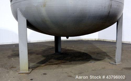 Used Fuller Company Pressure Tank, 3500 Gallon, Carbon Steel. Approximately 96” diameter x 96” straight side, elliptical top and bottom. Internal rated 150 psi at 500 degrees F. Openings: side (4) 8”...
