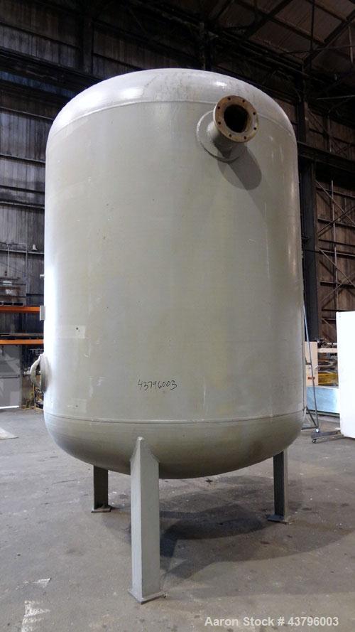 Used Fuller Company Pressure Tank, 3500 Gallon, Carbon Steel. Approximately 96” diameter x 96” straight side, elliptical top and bottom. Internal rated 150 psi at 500 degrees F. Openings: side (3) 8”...