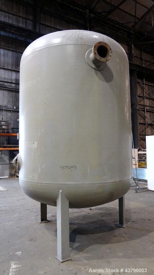 Used- Fuller Company Pressure Tank, 3500 Gallon, Carbon Steel. Approximately 96” diameter x 96” straight side, elliptical to...