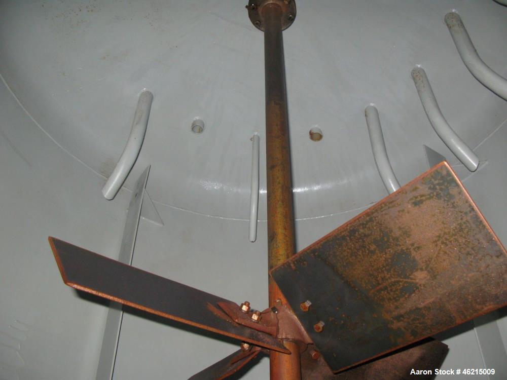 Used Henders Boiler & Tank Company Pressure Tank, 2292 Gallons, Carbon Steel, Vertical. Approximately 84" diameter x 99" straight side, ASME flanged and dished top and bottom head. Internal lined wit...