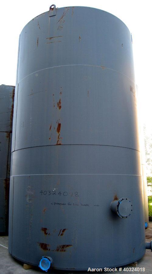 Unused- Highland Tank, 16,920 Gallon, Carbon Steel, Vertical. Approximately 12' diameter x 20' straight side, slight coned top, flat bottom. U.L. 142 labeled for above ground flammable storage. Openi...