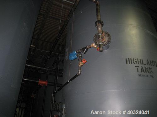 Unused- Highland Tank, 16,920 Gallon, Carbon Steel, Vertical. Approximately 12' diameter x 20' straight side, slight coned top, flat bottom. U.L. 142 labeled for above ground flammable storage. Openi...