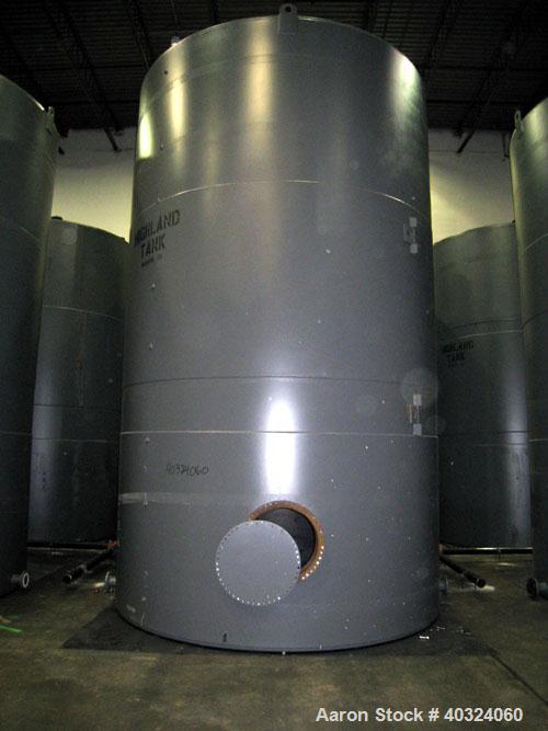Unused- Highland Tank, 16,920 Gallon, Carbon Steel, Vertical. Approximately 12' diameter x 20' straight side, slight coned top, flat bottom. U.L. 142 labeled for above ground flammable storage. Openi...