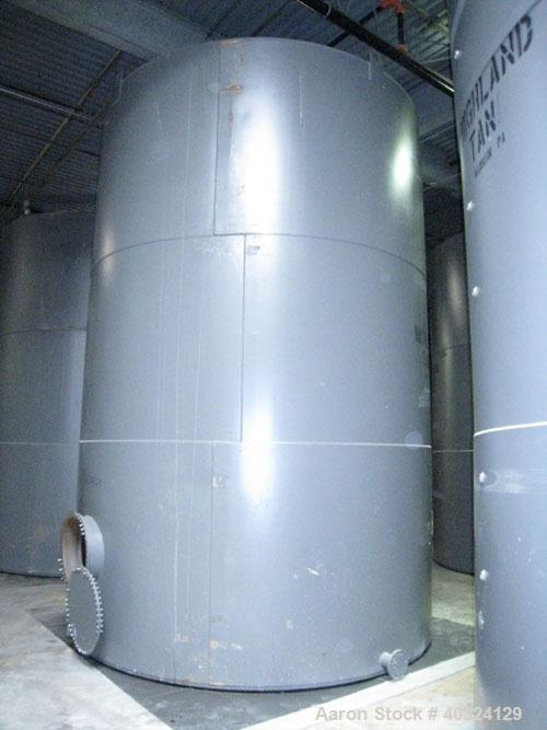 Unused- Highland Tank, 15,225 Gallon, Carbon Steel, Vertical. Approximately 12' diameter x 18' straight side, slight coned top, flat bottom. U.L. 142 labeled for above ground flammable storage. Openi...