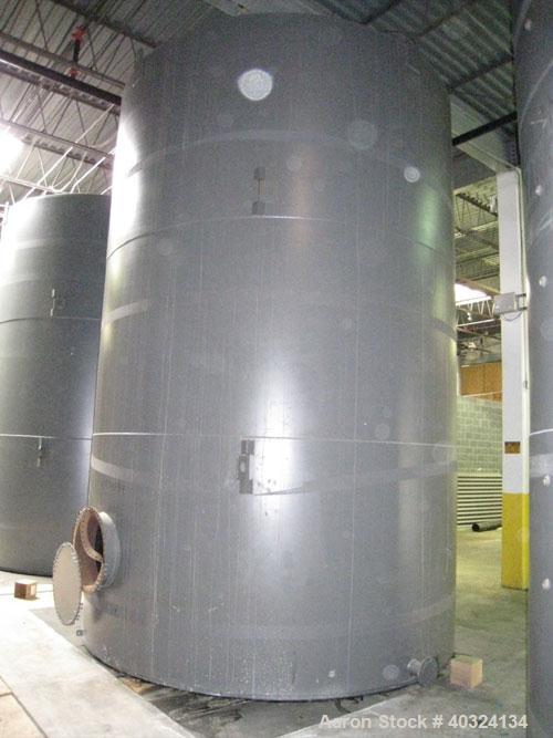 Unused- Highland Tank, 15,225 Gallon, Carbon Steel, Vertical. Approximately 12' diameter x 18' straight side, slight coned top, flat bottom. U.L. 142 labeled for above ground flammable storage. Openi...