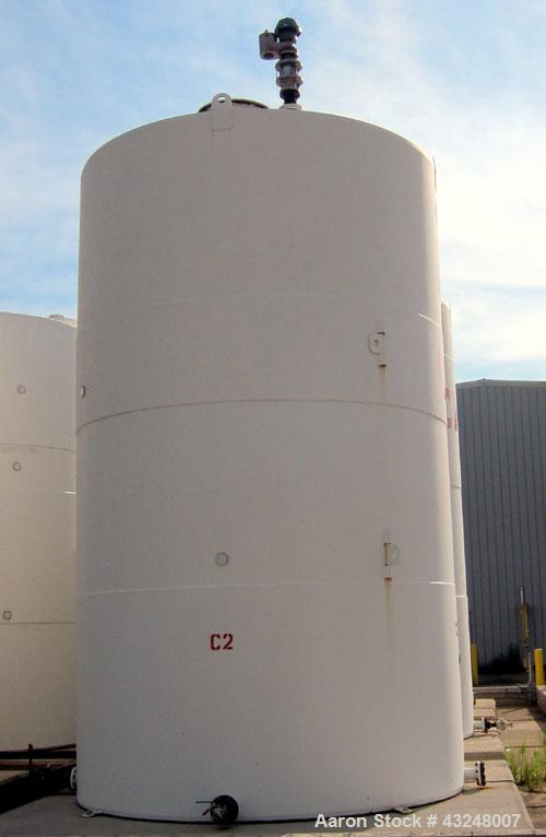 Used Highland Tank, 16,920 Gallon, Carbon Steel, Vertical. Approximately 12' diameter x 20' straight side, slight coned top, flat bottom. U.L. 142 labeled for above ground flammable storage. Openings...
