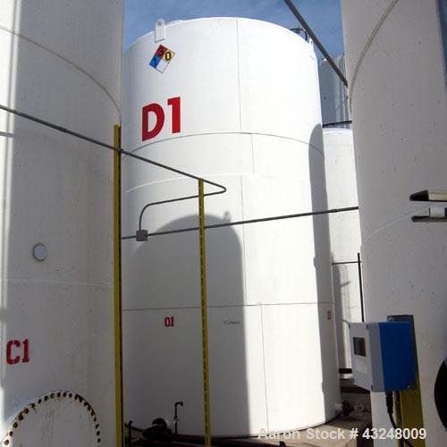 Used Highland Tank, 16,920 Gallon, Carbon Steel, Vertical. Approximately 12' diameter x 20' straight side, slight coned top, flat bottom. U.L. 142 labeled for above ground flammable storage. Openings...