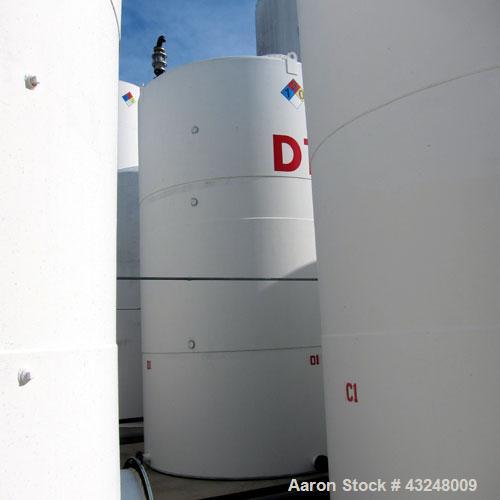 Used Highland Tank, 16,920 Gallon, Carbon Steel, Vertical. Approximately 12' diameter x 20' straight side, slight coned top, flat bottom. U.L. 142 labeled for above ground flammable storage. Openings...