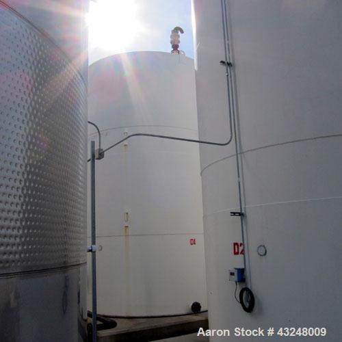Used Highland Tank, 16,920 Gallon, Carbon Steel, Vertical. Approximately 12' diameter x 20' straight side, slight coned top, flat bottom. U.L. 142 labeled for above ground flammable storage. Openings...