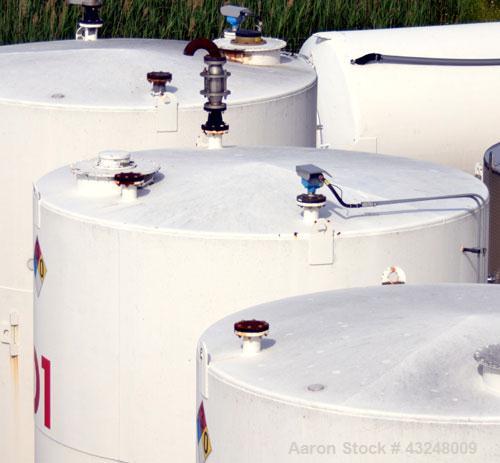 Used Highland Tank, 16,920 Gallon, Carbon Steel, Vertical. Approximately 12' diameter x 20' straight side, slight coned top, flat bottom. U.L. 142 labeled for above ground flammable storage. Openings...