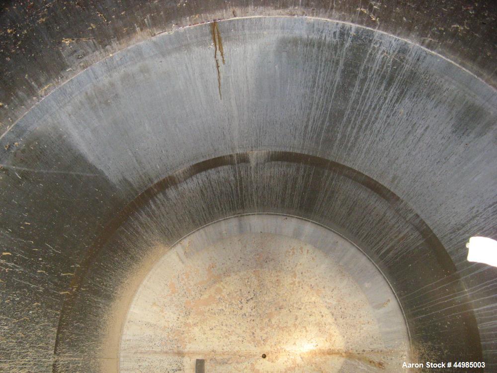 Used Highland Tank 10,000 Gallon Vertical Carbon Steel Single Wall Storage Tank.  Flat top and cone bottom, 1/4" thick shell.  10' 2" Diameter X 19' high overall.  Mounted on 2'6" steel skirt support...