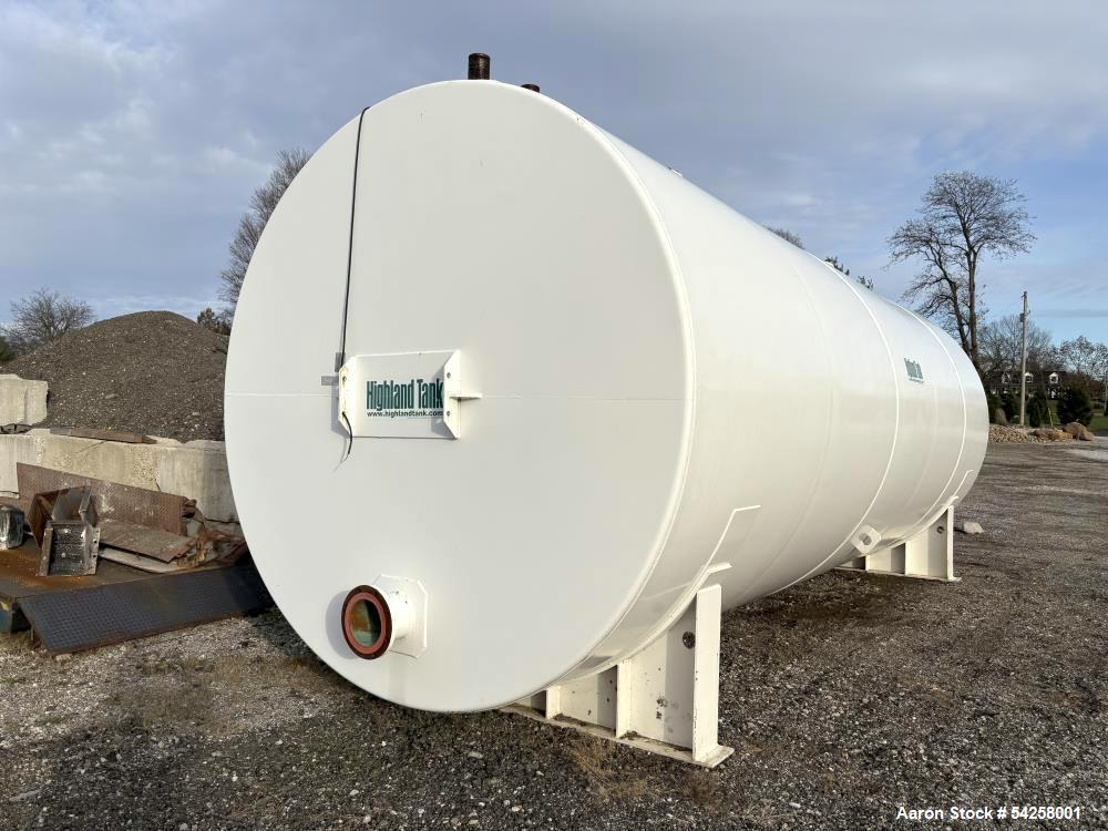 Used Highland Tank 15,000 Gallon Carbon Steel Horizontal Storage Tank | UL-142 | Fuel Service | Saddle-Mounted