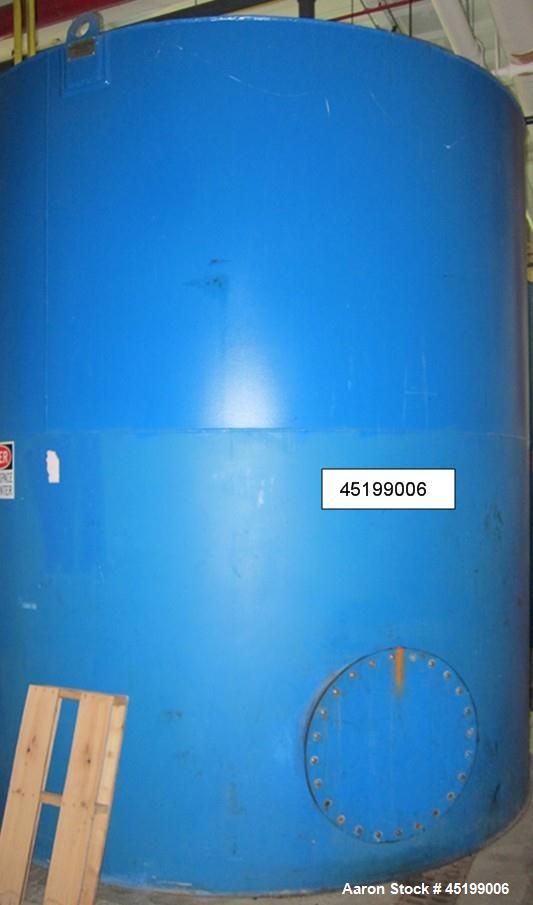 Used  International Production Specialists 7000 Gallon Verical Carbon Steel Storage Tank. Coned top, flat bottom. 123" diameter X 138" straight side. Top openings 2", 4" (2) 3", 6", 24" manway with c...
