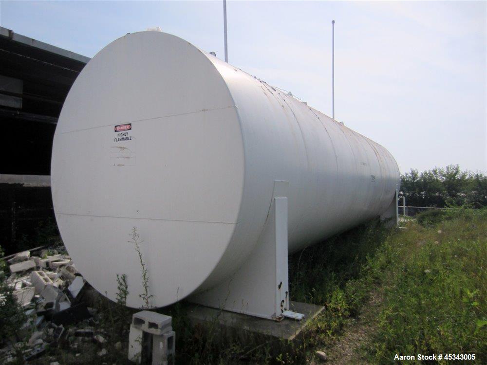 Used International Production Specialists Tank, Approximately 30,000 Gallons. Dual chambered 10,000 gallon / 20,000 gallon, double wall, carbon steel, horizontal, flat heads.  12' Diameter x 490" str...