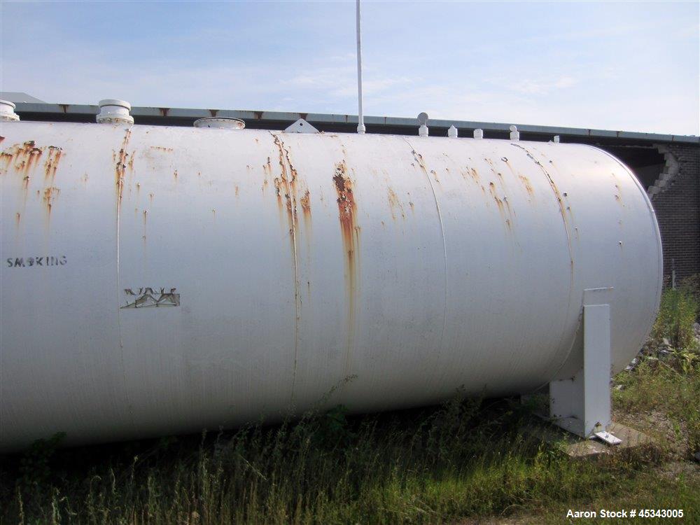 Used International Production Specialists Tank, Approximately 30,000 Gallons. Dual chambered 10,000 gallon / 20,000 gallon, double wall, carbon steel, horizontal, flat heads.  12' Diameter x 490" str...