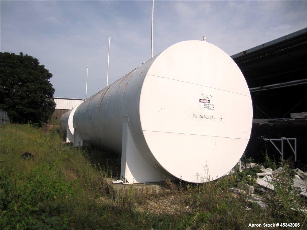 Used International Production Specialists Tank, Approximately 30,000 Gallons. Dual chambered 10,000 gallon / 20,000 gallon, double wall, carbon steel, horizontal, flat heads.  12' Diameter x 490" str...