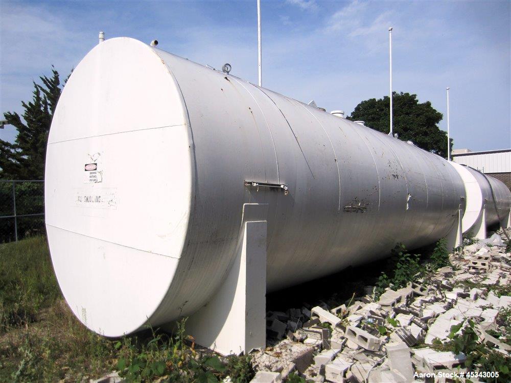 Used International Production Specialists Tank, Approximately 30,000 Gallons. Dual chambered 10,000 gallon / 20,000 gallon, double wall, carbon steel, horizontal, flat heads.  12' Diameter x 490" str...