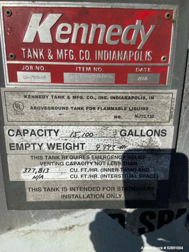 Used-Kennedy Tank & Mfg Co, Storge Tank,  15,000 Gallon