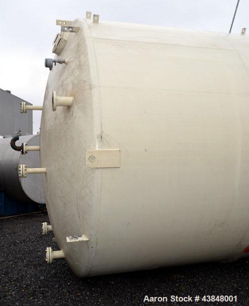 Used Modern Welding Company Tank, 17,000 Gallon, SA-36 Carbon Steel, Vertical. 132” Diameter x 288” straight side, dished top, flat bottom. Internal rated 1.5 WC psi at 200 degrees F. Openings top (3...