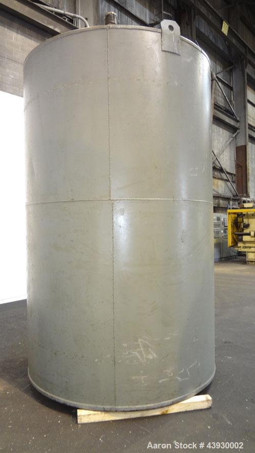 Used Tank, Approximately 3100 Gallon, Carbon Steel, Vertical. 84" Diameter x 130" straight side, flat top and bottom. Openings top (2) 4-1/2" NPT, 17" man way with cover. Approximately 4-1/2" NPT sid...