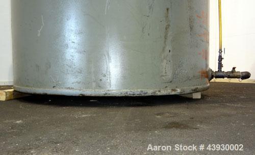 Used Tank, Approximately 3100 Gallon, Carbon Steel, Vertical. 84" Diameter x 130" straight side, flat top and bottom. Openings top (2) 4-1/2" NPT, 17" man way with cover. Approximately 4-1/2" NPT sid...