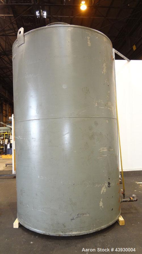 Used Tank, Approximately 3100 Gallon, Carbon Steel, Vertical. 84" Diameter x 130" straight side, flat top and bottom. Openings top (2) 4-1/2" NPT, 17" man way with cover. Approximately 4-1/2" NPT sid...